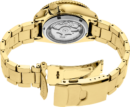 Seiko 5 Sports Automatic Black Dial Gold Steel Strap Watch For Men - SRPK18